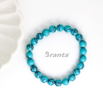 Turquoise Blue Natural Crystal Healing Bracelet For Women