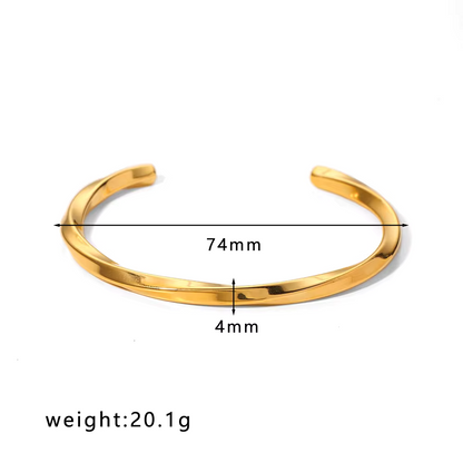 Classic Gold-Tone Men’s Cuff Bracelet For Men