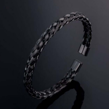 Black Fashion Charm Cuff Bracelet For Men