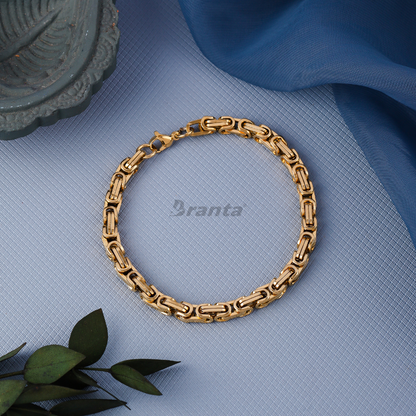 French Gold Plated Bracelet for Men (8 Inch)