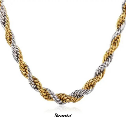 Branta Men's Gold & Silver Twist Chain (21.5 Inch)