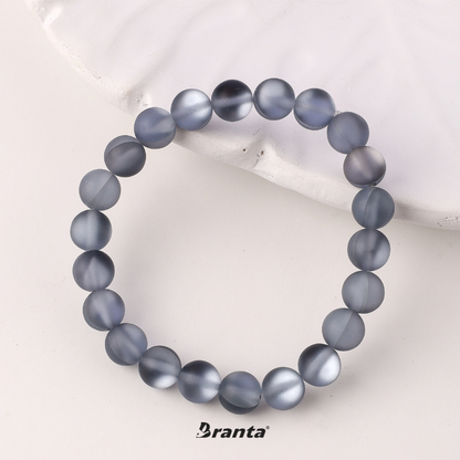 Matte with Grey Moonstone Bracelet for Men