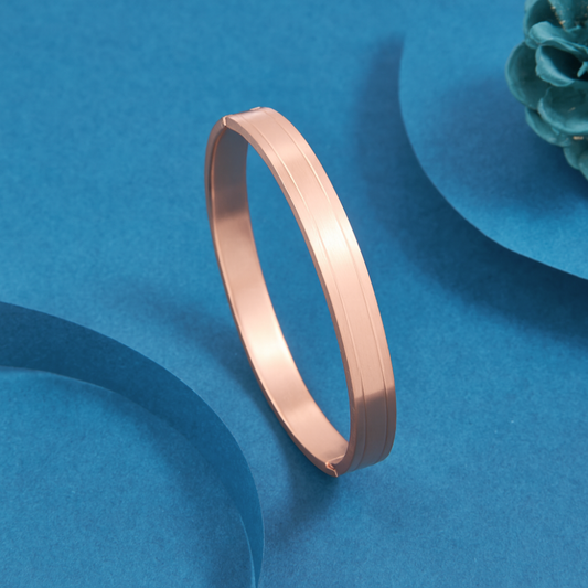Matte Finish Two-Line Bracelet For Men ( 7 Inch )
