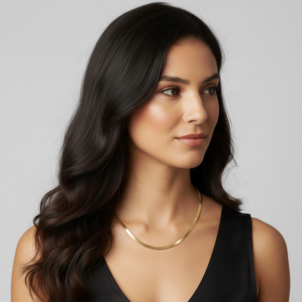 Gold Snake Necklace Chain For Women and Girls