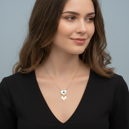 Evil Eye Heart Necklace
