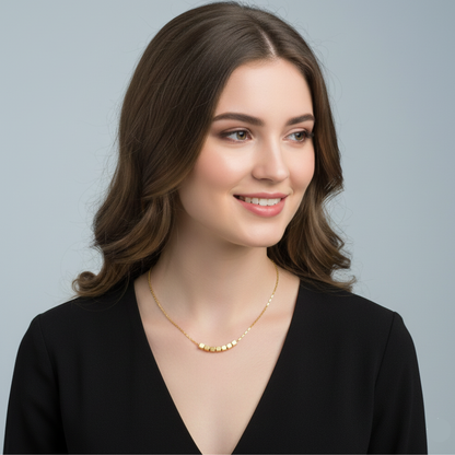 Gold Cube Necklace