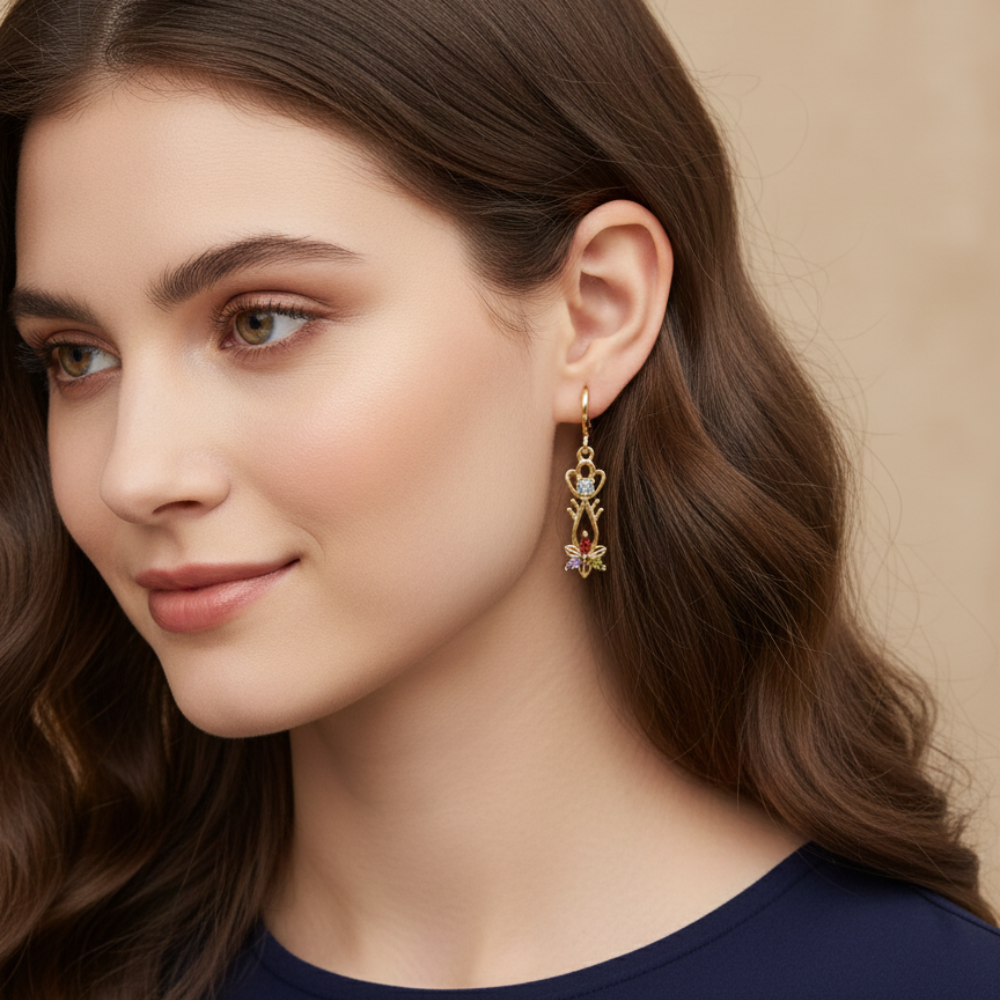 Colorburst Diamond Bali Earrings