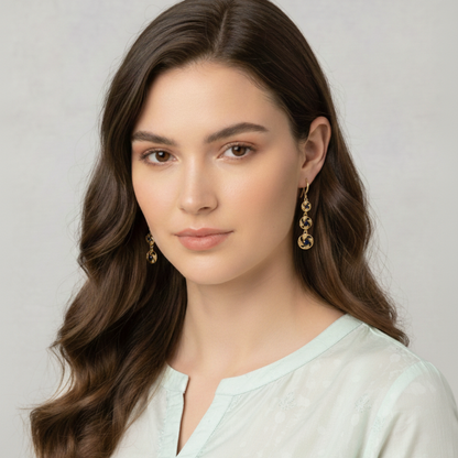 Blue Diamond Drop Earrings For Women