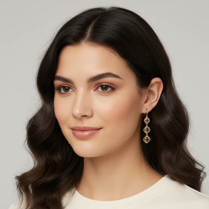 Square Sparkle Black Diamond Earrings For Women