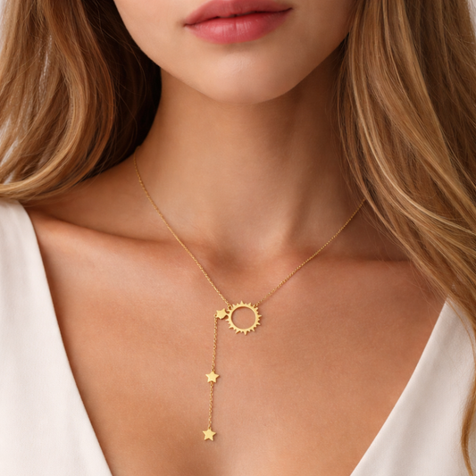 Layered Star- Sun Pendant Necklace