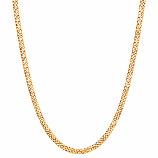 Flexi Flat Gold Chain For Men (21 Inch)