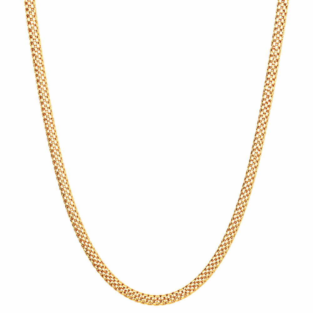 Flexi Flat Gold Chain For Men (21 Inch)