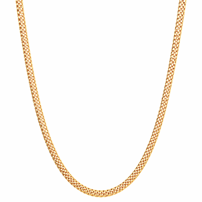 Flexi Flat Gold Chain For Men (21 Inch)
