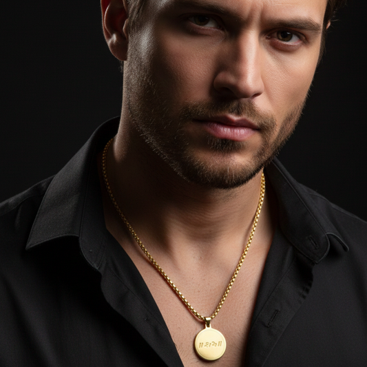 Ram Pendant Gold Stainless Steel Necklace Chain For Men (24 Inch)