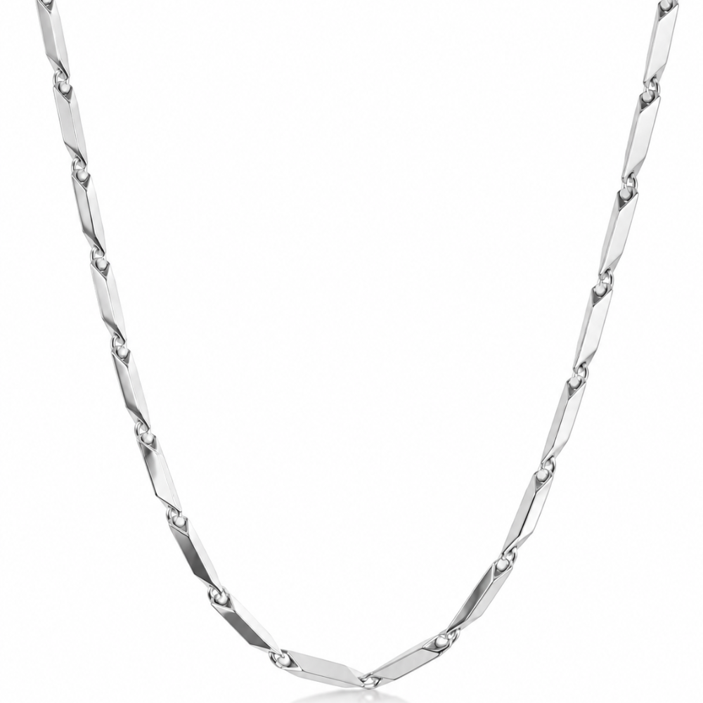 Silver Link Chain Necklace For Men & Women