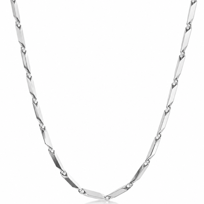 Silver Link Chain Necklace For Men & Women