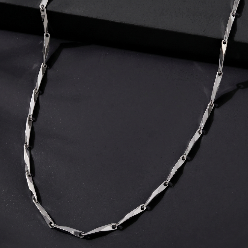 Silver Link Chain Necklace For Men & Women