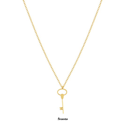 Gold Key Charm Necklace