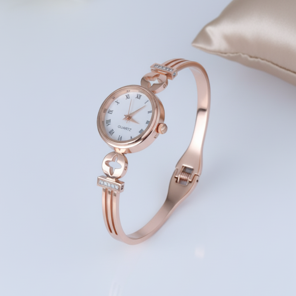 ShineLuxe Roman Dial Stainless Steel Watch (Copy)