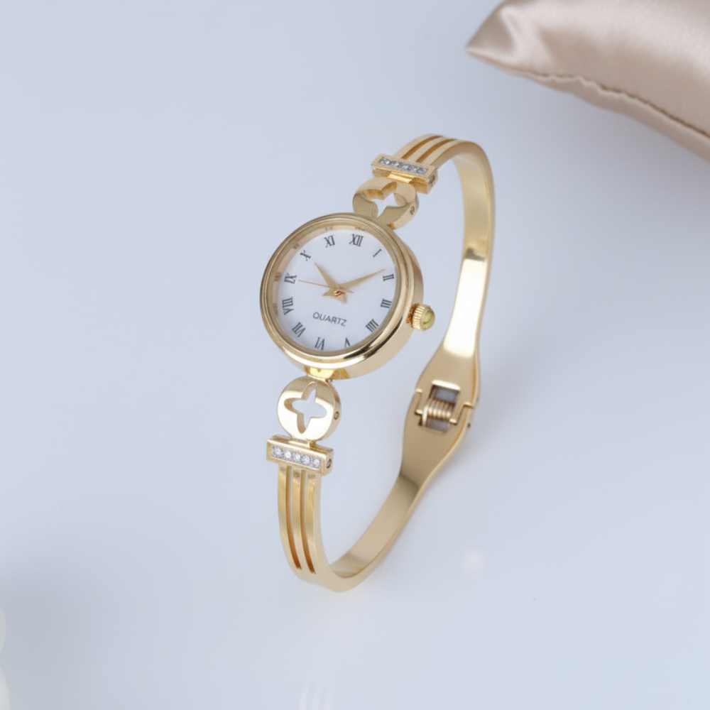 ShineLuxe Roman Dial Stainless Steel Watch (Copy)