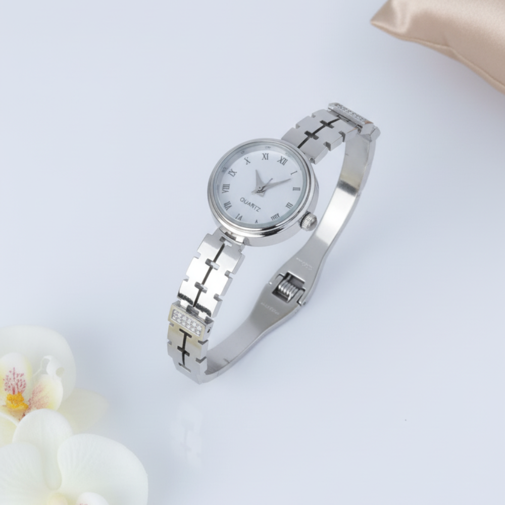 CrystalEra Women’s Stainless Steel Bracelet Watch