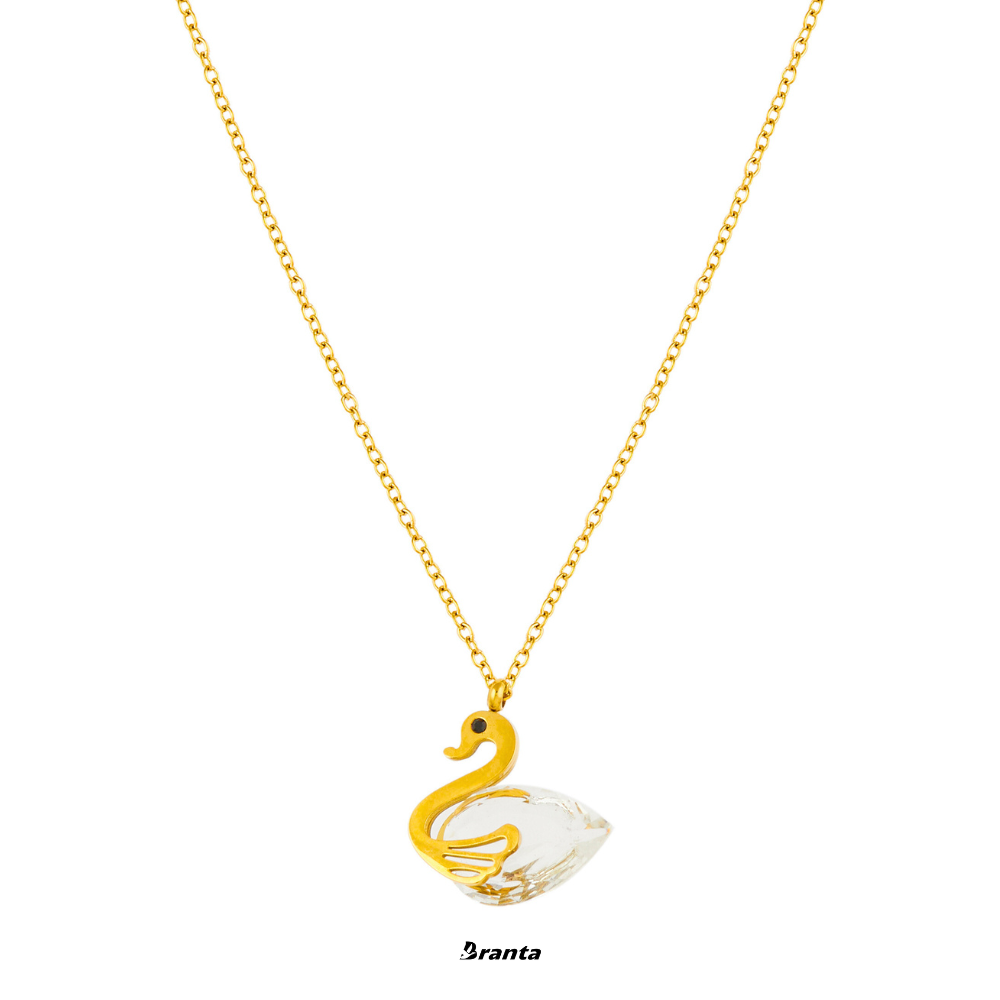 Minimal Swan Necklace