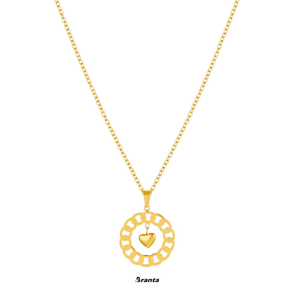 Golden Heart Pendant Necklace