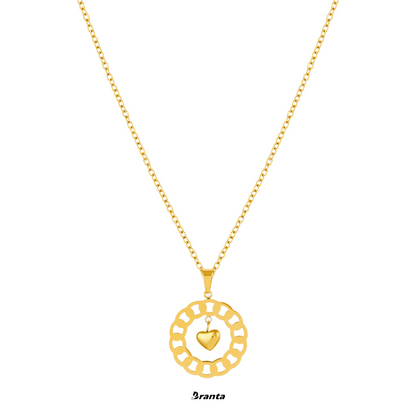 Golden Heart Pendant Necklace