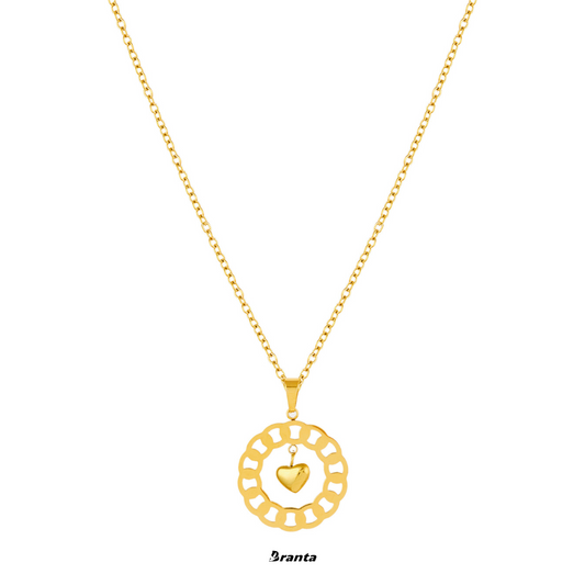 Golden Heart Pendant Necklace