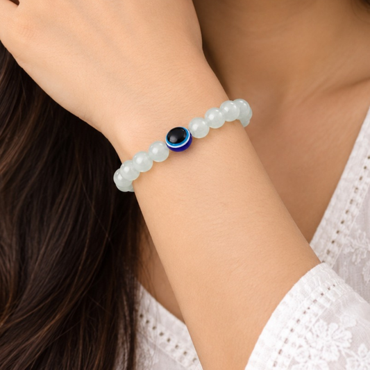 Evil Eye Aquamarine Wish Bracelet For Women