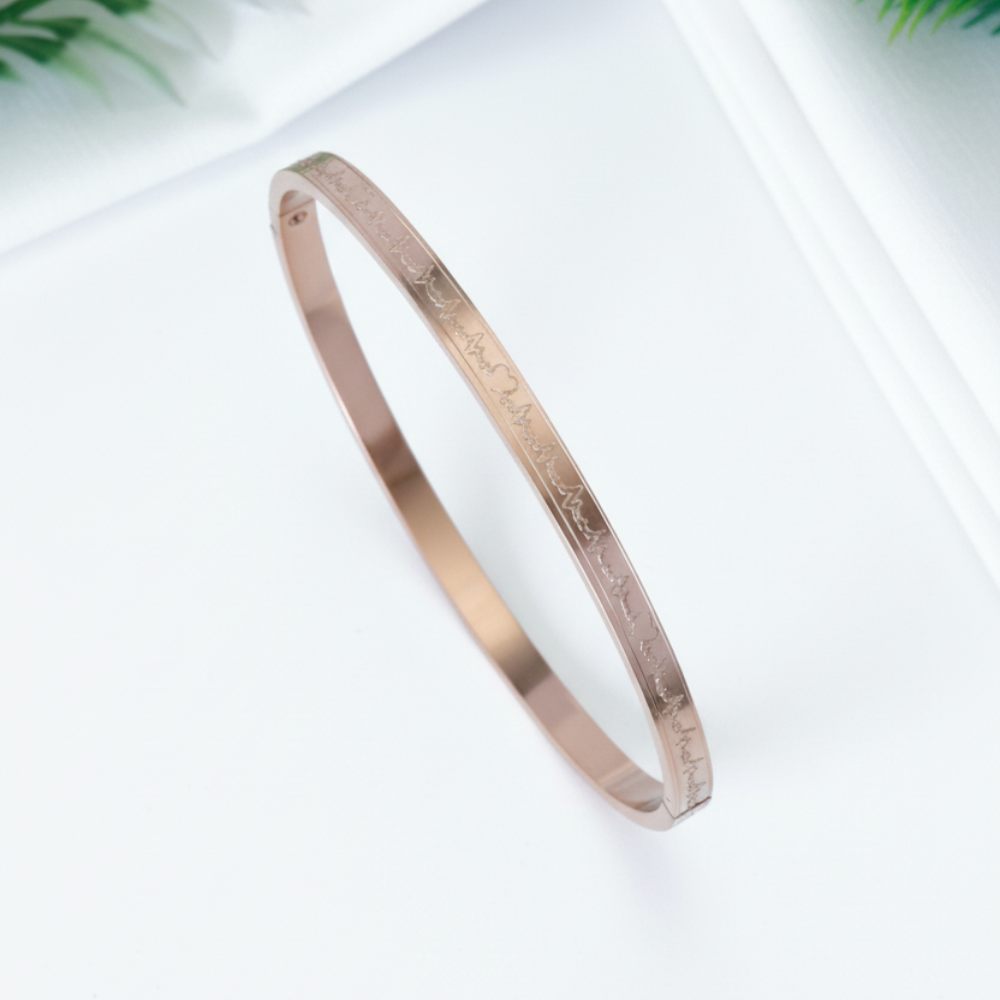 Minimal Heartline Bracelet for Women