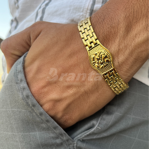 Explore Premium Ganesh Gents Gold Bracelet Design