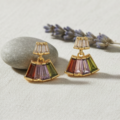 Multicolor Majesty Diamond Earrings