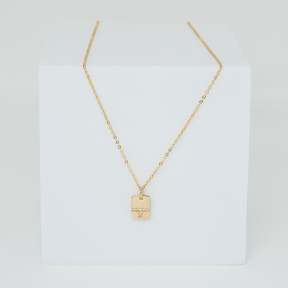 Tiny Square Stylish Diamond Necklace For Women
