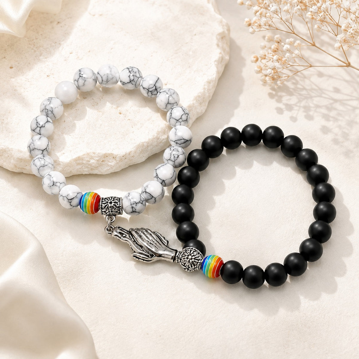 Magnetic Hand Unisex Combo Crystal Bracelet