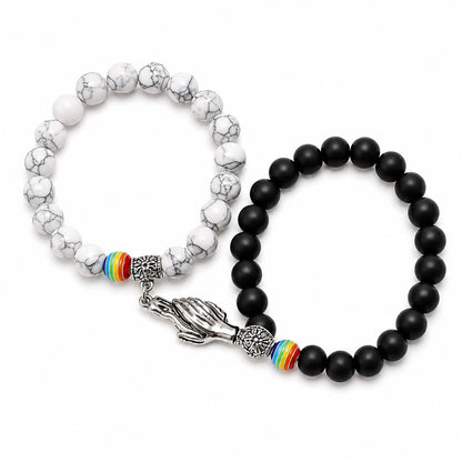 Magnetic Hand Unisex Combo Crystal Bracelet