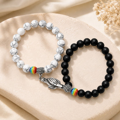 Magnetic Hand Unisex Combo Crystal Bracelet