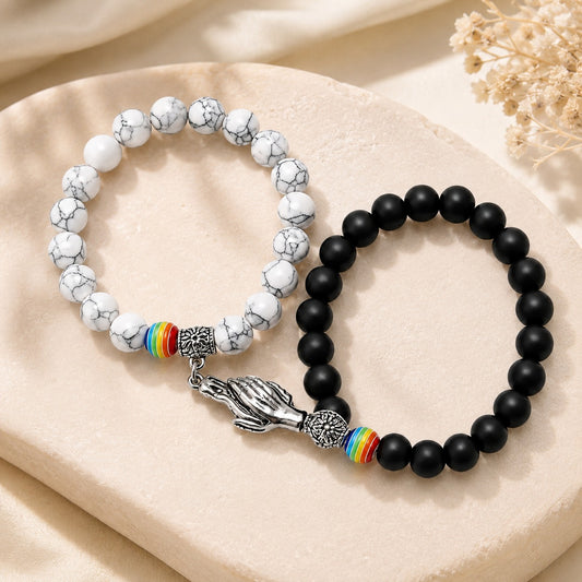 Magnetic Hand Unisex Combo Crystal Bracelet