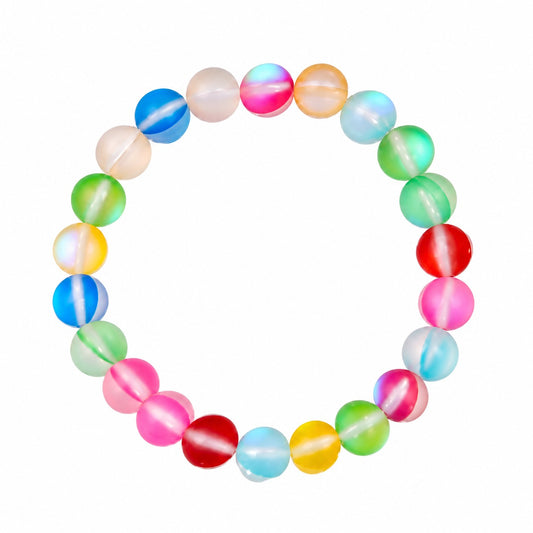 Matte Rainbow Aura Crystal Bracelet For Women
