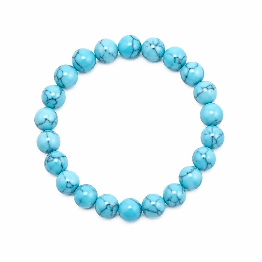 Turquoise Blue Natural Crystal Healing Bracelet For Women