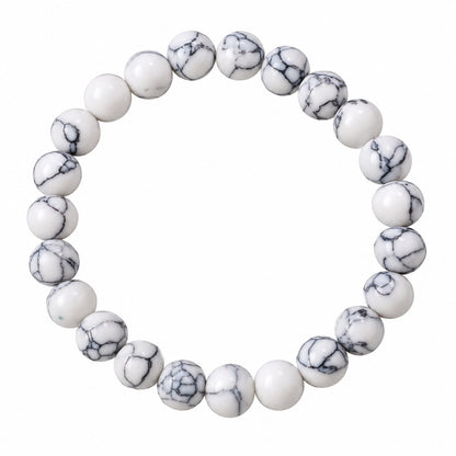 White Howlite Harmony Stone Bracelet For Women