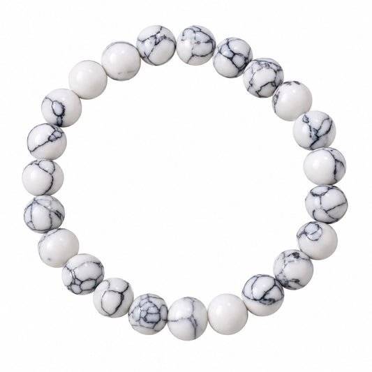 White Howlite Harmony Stone Bracelet For Women