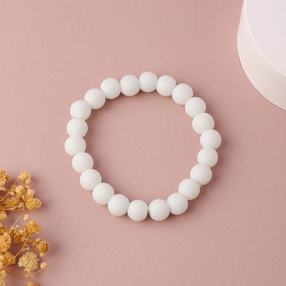Snowy Matte Stone Bracelet For Women
