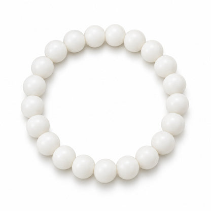 Snowy Matte Stone Bracelet For Women