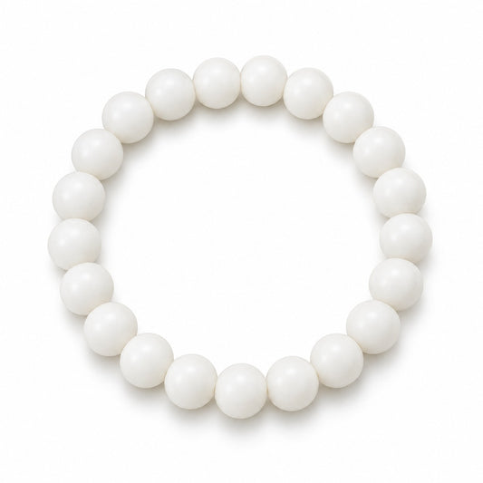 Snowy Matte Stone Bracelet For Women