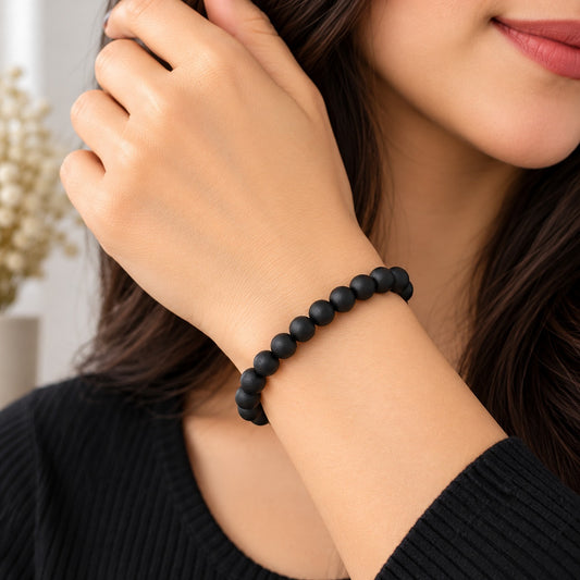 Black Velvet Stone Bracelet For Women