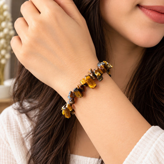 Tiger Evil Eye Chips Bracelet For Women