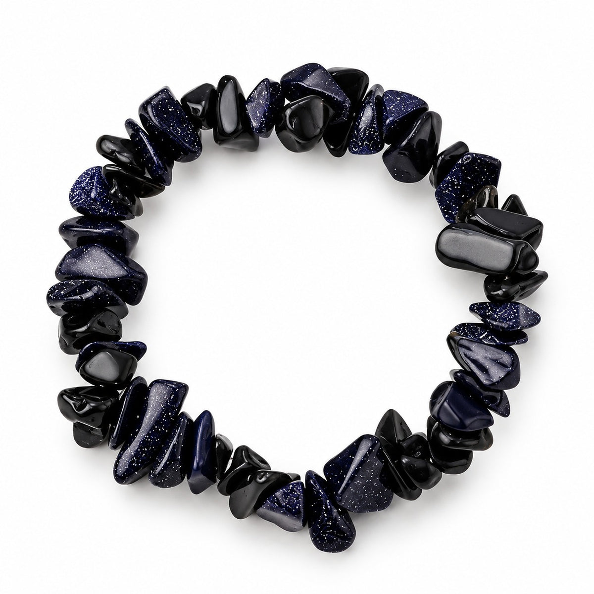 Charcoal Black Chips Crystals Bracelet for Women