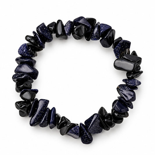 Charcoal Black Chips Crystals Bracelet for Women