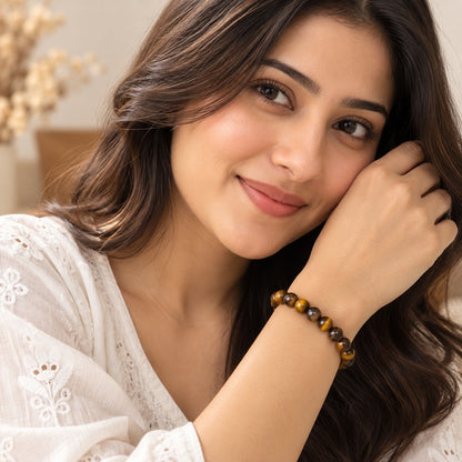 Majestic Tiger Eye Bead Bracelet For Women